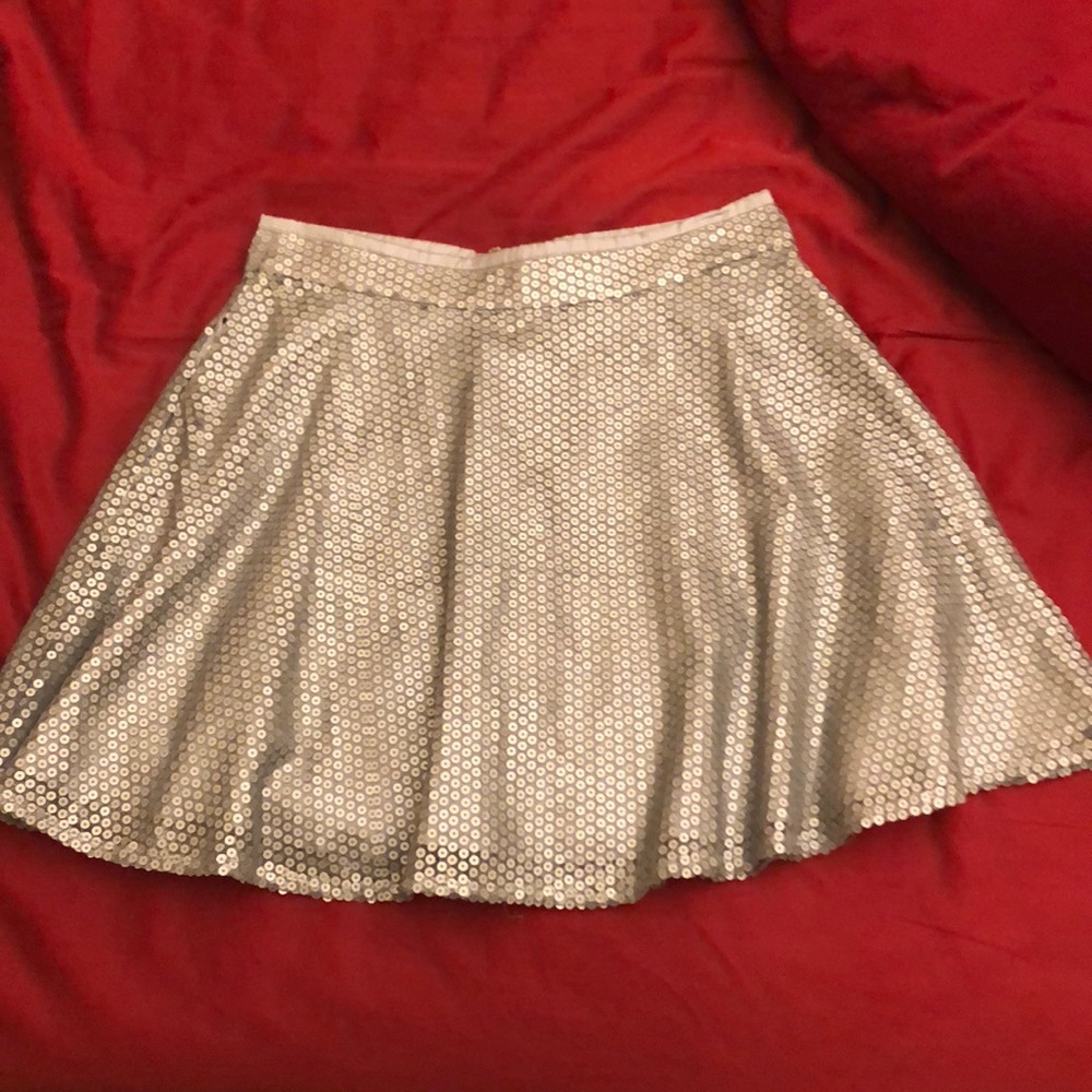 Mini skirt in grey with sequines